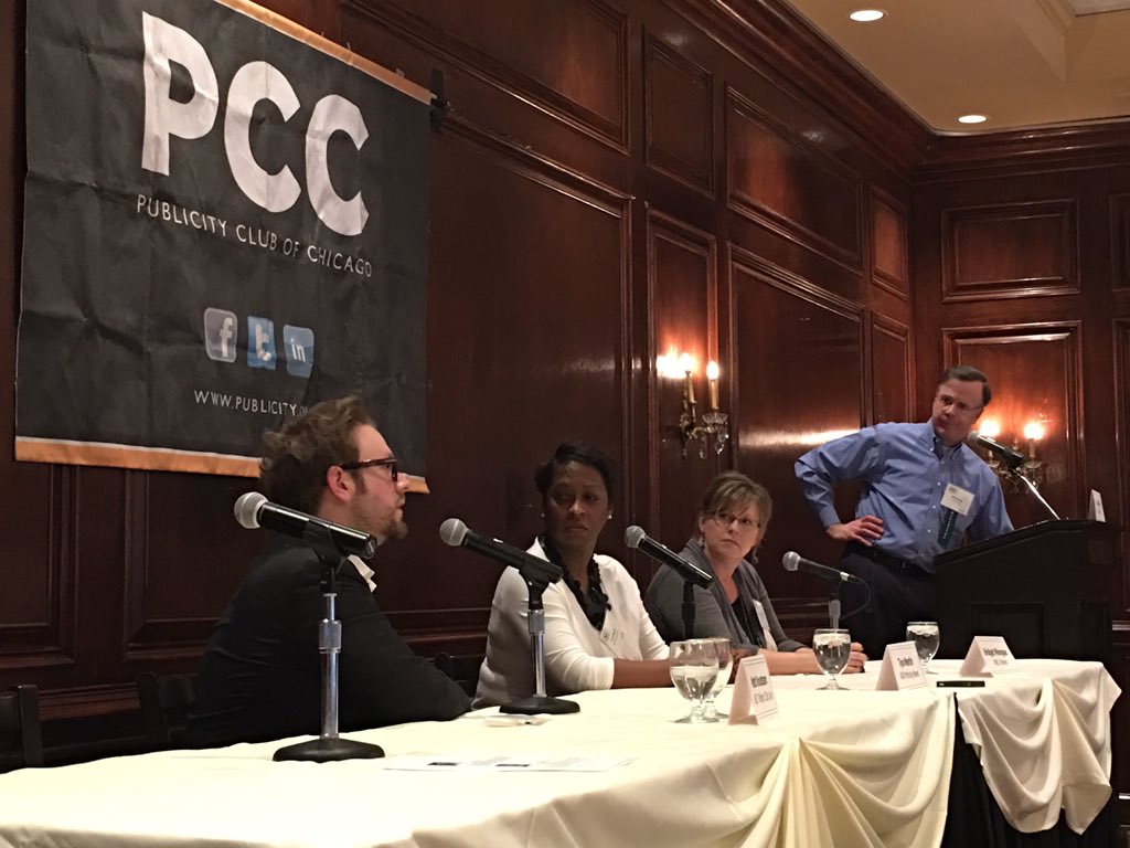 PCC_Chicago's tweet photo. "The best stories come from people I know" @knutson @WindyCityLive #PCCGo https://t.co/o6shSS37Mt