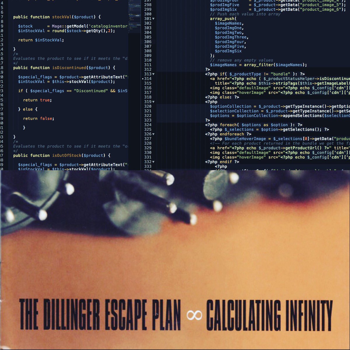 stevebennn's tweet image. Smashing some php to a great album! #magento #magentodev #webdev