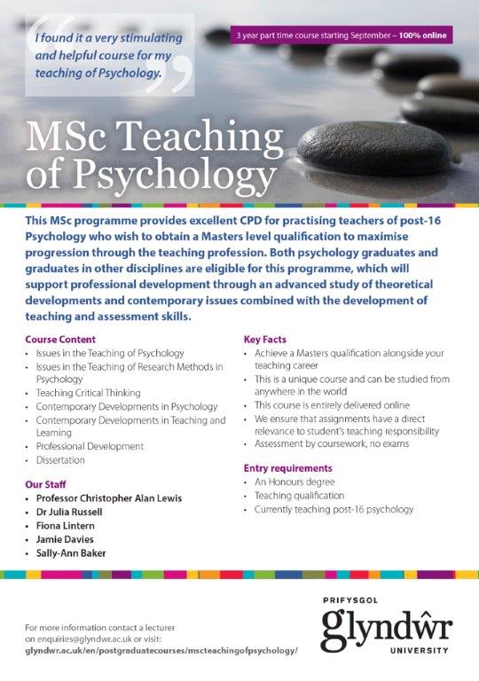 Jamie Davies (@jamiedavies) on Twitter photo Excellent CPD @GlyndwrPsych - Online MSc in Teaching of Psychology w/ <a href="/GlyndwrUni/">Wrexham Glyndwr University</a> glyndwr.ac.uk/en/Postgraduat… #psychat Excellent CPD @GlyndwrPsych - Online MSc in Teaching of Psychology w/ <a href="/GlyndwrUni/">Wrexham Glyndwr University</a> glyndwr.ac.uk/en/Postgraduat… #psychat