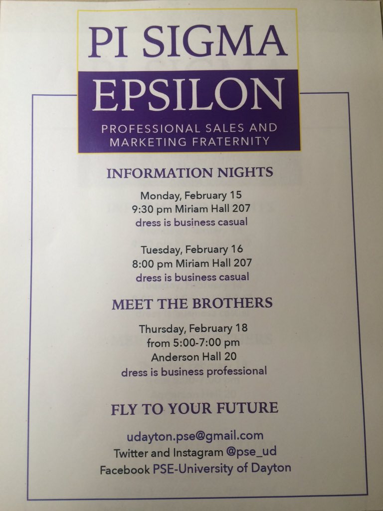 pse_ud's tweet image. Come to the Atrium in Miriam Hall today and Thursday from 2pm-5pm to talk to a brother of Pi Sigma Epsilon!