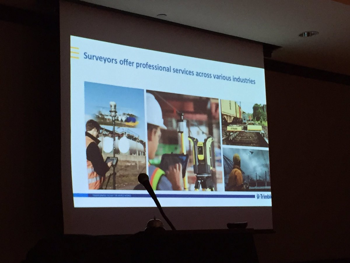 fig_young's tweet photo. Bryn Fosburgh @TrimbleNews 'surveyors are part of various industries. We need to grow with these industries' #2YSNAM https://t.co/exjHKbH4Sz