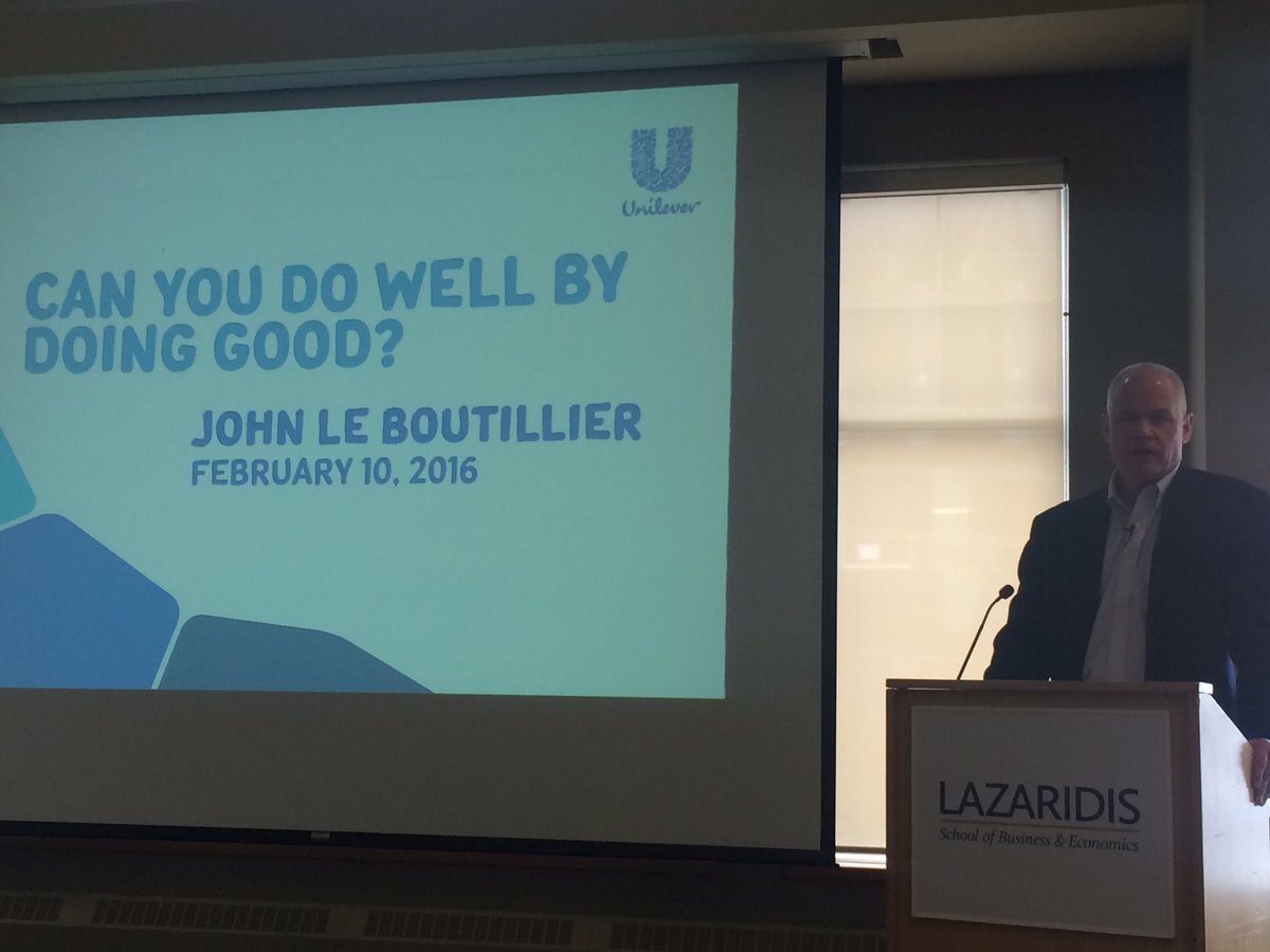 "People want to go to a job that's meaningful" John LeBoutillier, CEO of <a href="/Unilever_Canada/">Unilever Canada</a>, CiR at Lazaridis School