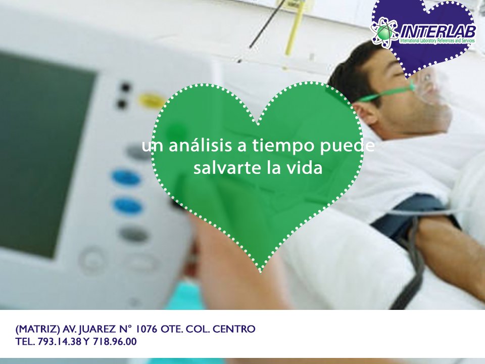 labInterlab's tweet image. Un análisis a tiempo puede salvarte la vida.