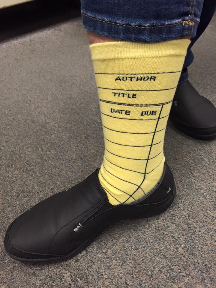 WestSlopeLib's tweet photo. Our volunteers are so cool. #librarysocks https://t.co/oNrVE7Dy9E