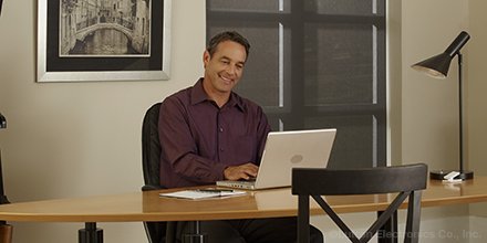 Lutron's tweet photo. Make #work time in your #homeoffice more enjoyable and productive w/ the ease of light &amp; shade control. https://t.co/w5tfhWe5uW