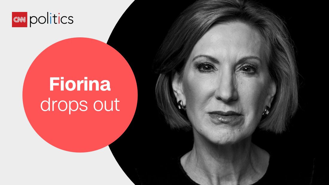 BREAKING: <a href="/CarlyFiorina/">Carly Fiorina</a> ends her Republican presidential bid cnn.it/1nZooSn
