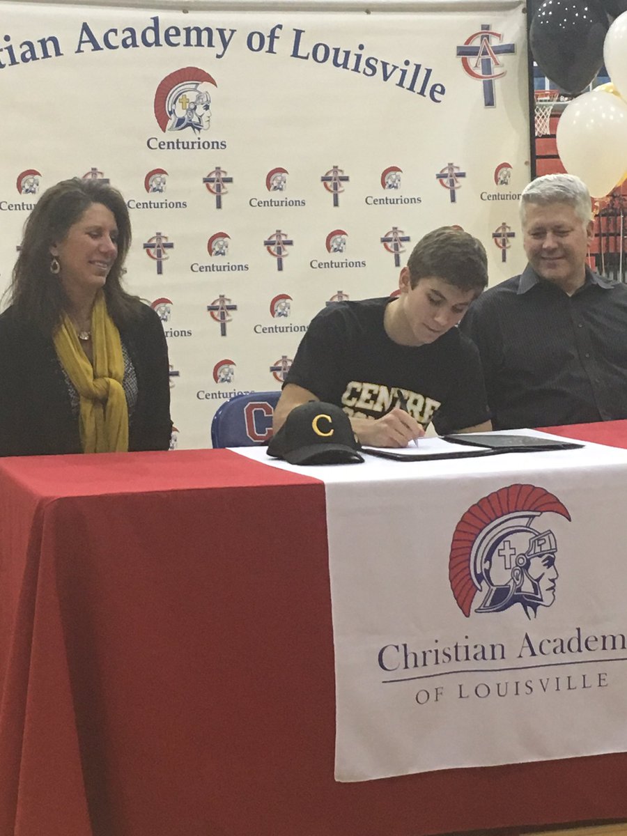CenturionAD's tweet photo. Congratulations to Cal Lewellyn who signed today to play football at Centre College! https://t.co/q4dgqg4RbR