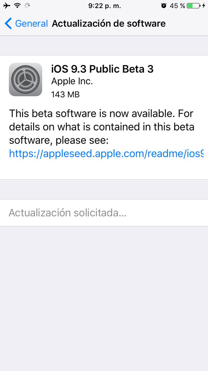 hebodroC's tweet photo. A ver que trae esta tercera beta. 👌🏼👌🏼👌🏼👌🏼👌🏼👌🏼 #ios93beta https://t.co/w4cfVCFoc6