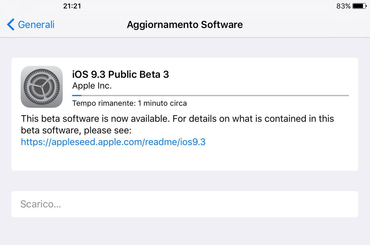 _TechDifferent_'s tweet image. Dopo la #beta per sviluppatori,ora quella per i beta tester pubblici #iOS93 #betasoftware #apple #iPadAir2