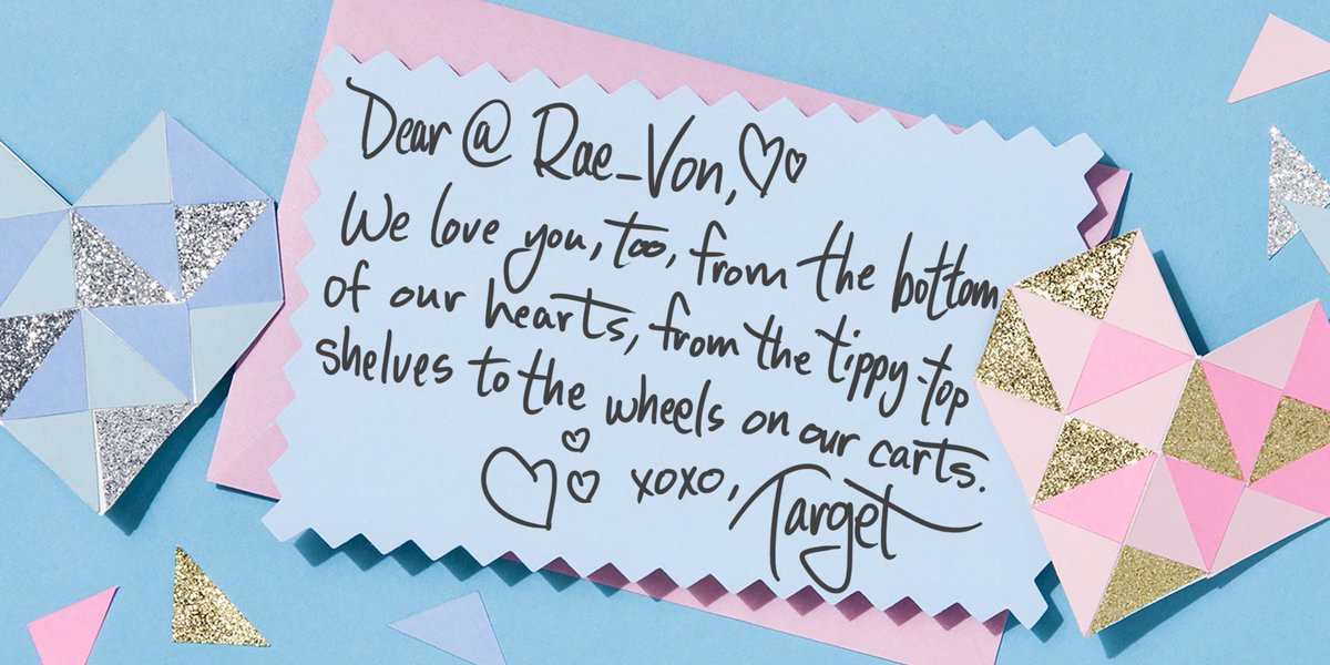 Rae_Von's tweet image. 2. RT @Target @Rae_Von Big love back to you! #TargetLoveNotes