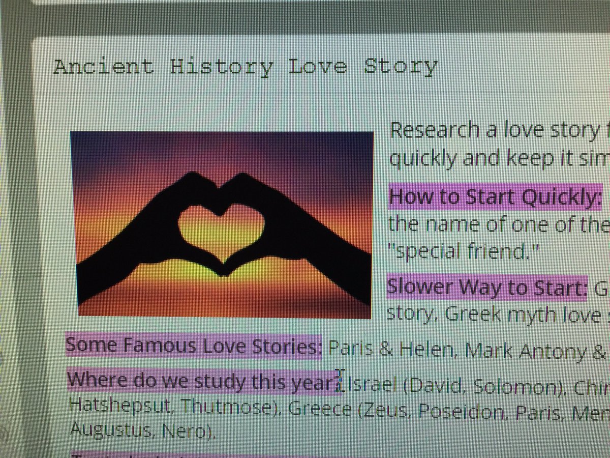 6th graders <a href="/MJHSBullpups/">MJHS</a> researching classic love stories from ancient history! #realworldlearning #ValentinesDay 😘