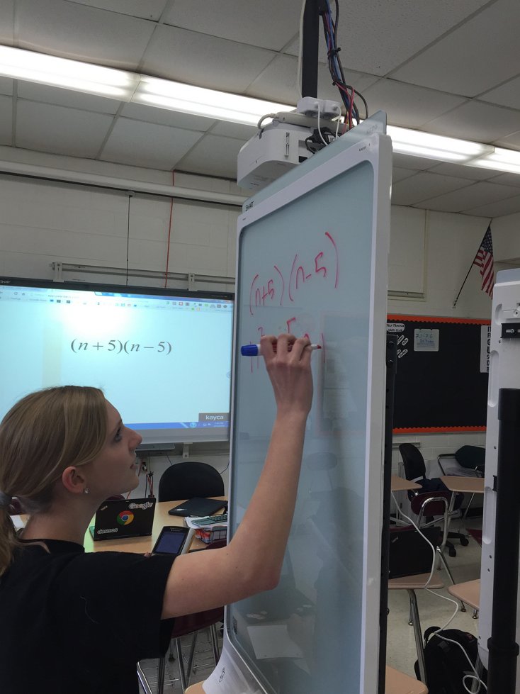tayloredu1's tweet photo. First time Smart kapp being used in class.  Huge success! @d128_foundation @SMART_Tech https://t.co/kBNzgfn4gO