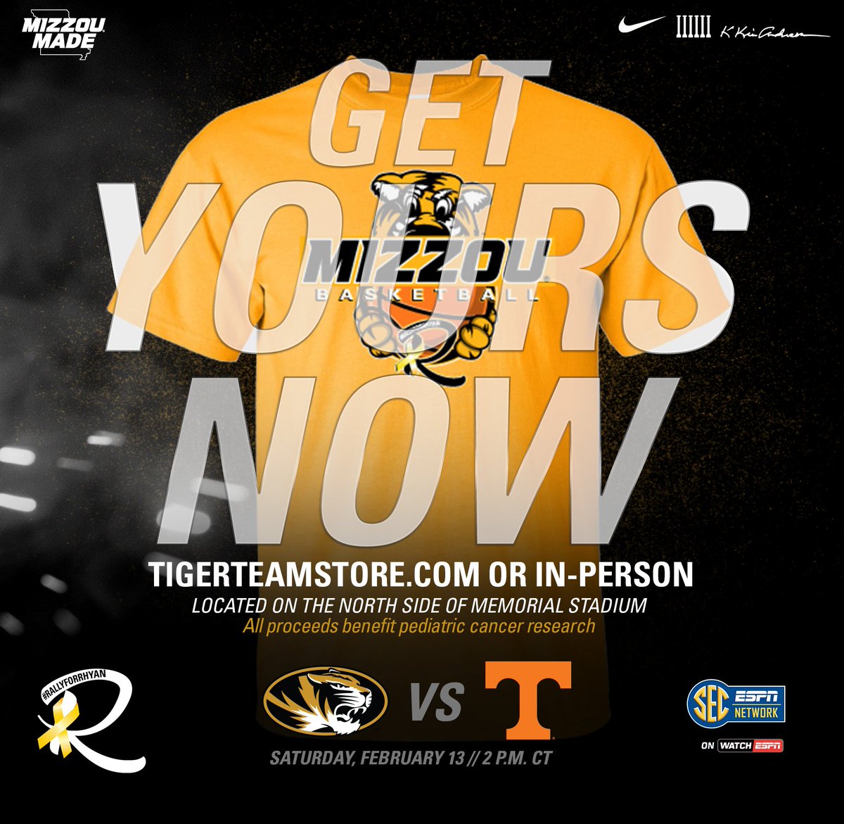 Get your #RallyForRhyan t-shirt yet? Visit the Tiger Team Store now! 🐯💛 

#MIZ