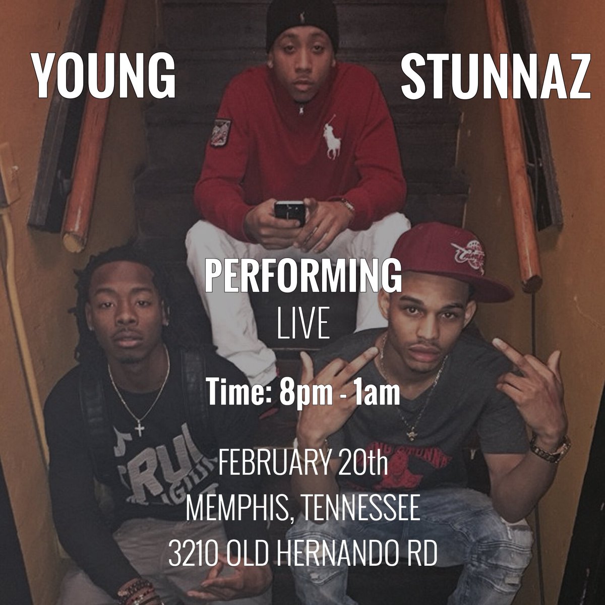 TheYoungStunnaz's tweet image. Young Stunnaz Performing Live‼️ Feburary 20 @ 3210 Old Hernando Rd‼️ #PullIp