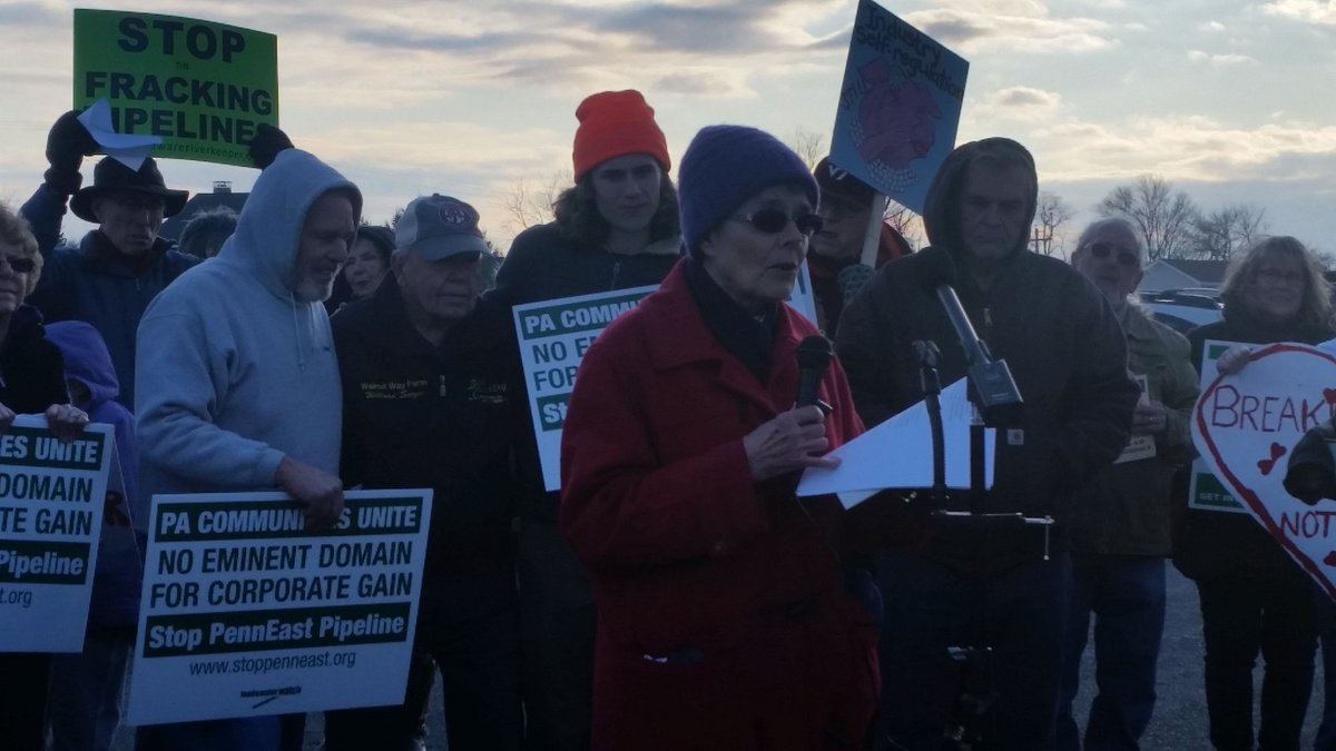 ChristinaTatu's tweet image. Linda Heindel of Williams twp speaks at PennEast protest @mcall