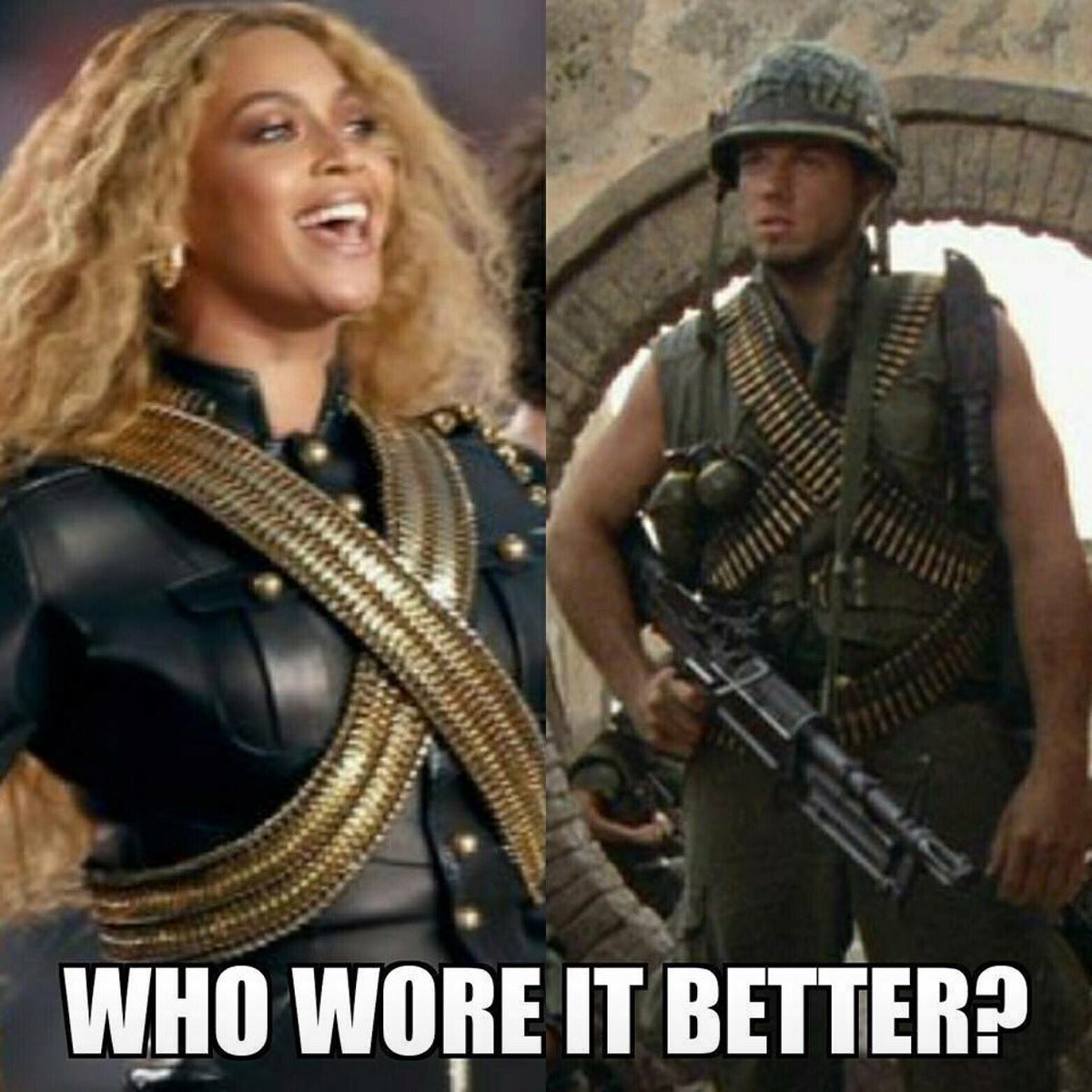Milifidel's tweet photo. Do you even have to ask ? #AnimalMother @AdamBaldwin 
Saw this had to share! #FullMetalJacket 🇺🇸 #NoThanks #Beyonce https://t.co/cL3a6Wacm4
