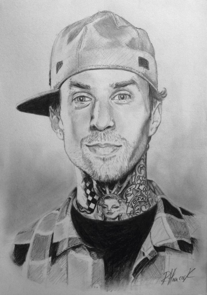 Rymondoart's tweet photo. My sketch of @travisbarker I did a few years back. @blink182 @transplantsband https://t.co/0oQab4s21y