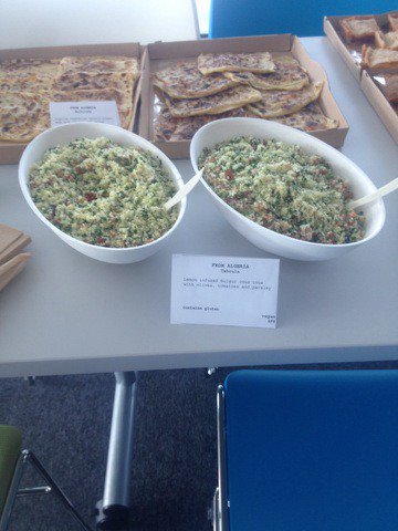 <a href="/food_sisters/">Soul Food Sisters</a> a wee taste of Algeria for @CemvoScotland lunch today. Thanks for your trust!