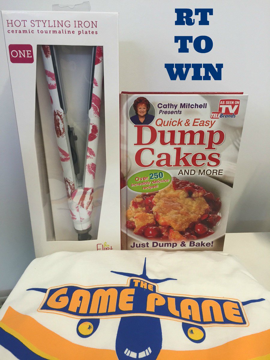 TheGamePlaneTV's tweet photo. RT to Win - LOVE-LY prize pack! (1) Flirt styling iron/Dump Cakes book/Game Plane shirt Contest ends Friday #sweeps https://t.co/1QB5W5ZzkK