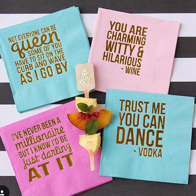 Cool party napkins 💜 #henparty #party #wedding