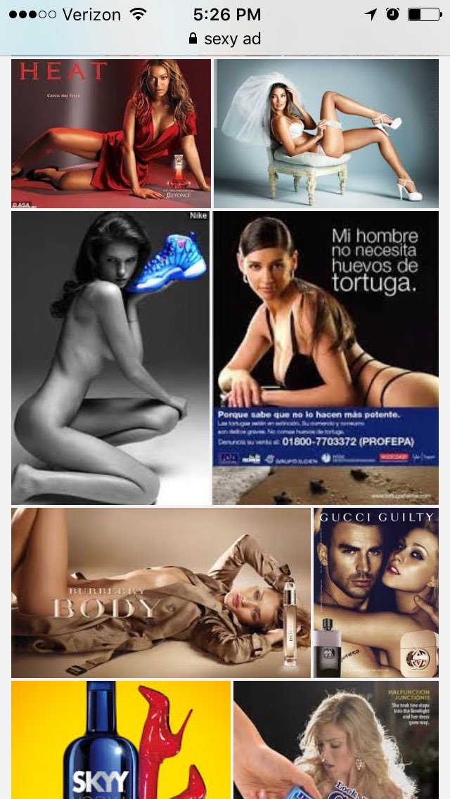 jackiehwolf's tweet photo. @laurenRweaver these are my results for "sexy ad". I definitely see a pattern. #CM270 https://t.co/To7Up6BBzq