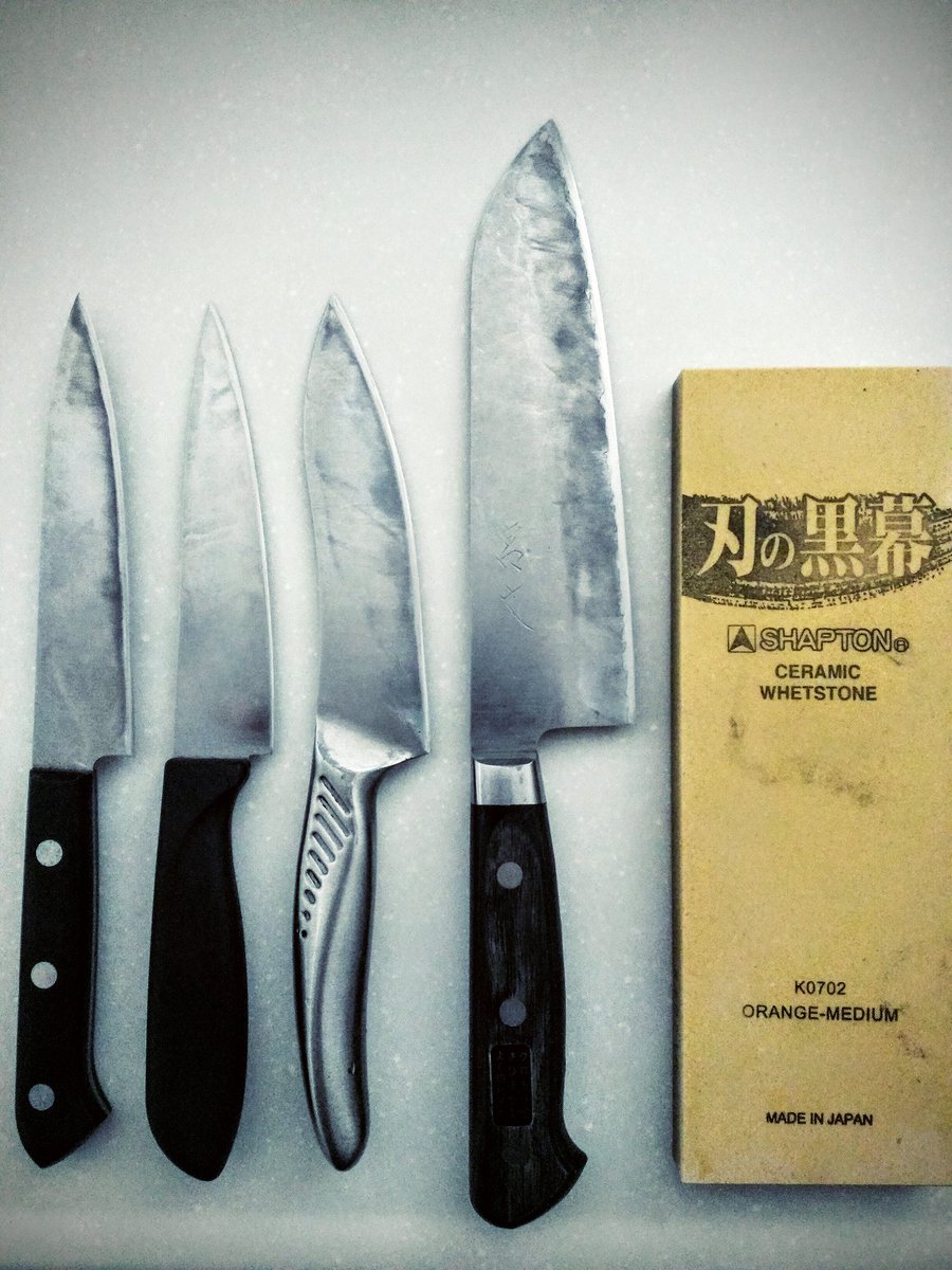 far_north_man's tweet image. #SHAPTON の砥石が唸る!! 包丁研ぎ愉しい。