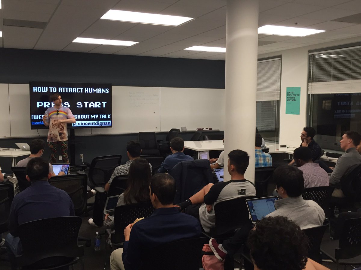 Listening to <a href="/vincentdignan/">Daily Cheat Codes to grow ur biz on Substack now!</a> here <a href="/StartupUCLA/">Startup UCLA</a> for his growth hacking talk!
