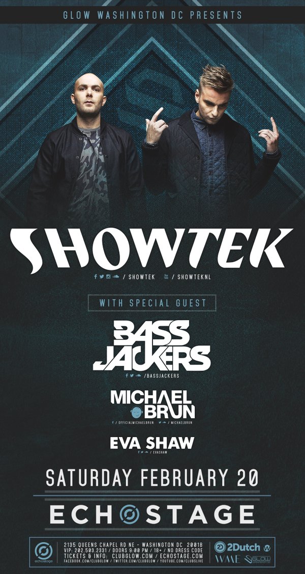 Wantickets's tweet photo. DC, get loose w/ @SHOWTEK @echostage Feb. 20 💃🎉 https://t.co/e1yCKzFLG1