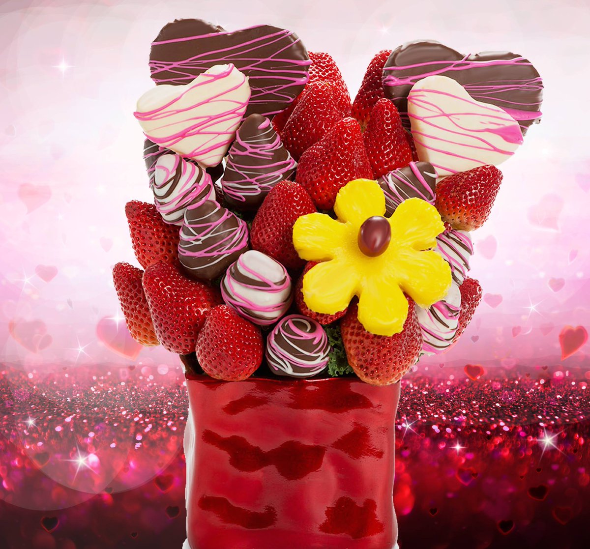 All you really need is love and a little chocolate. 705-725-9259, blossomsfruitarrangements.com #Valentine #Barrie