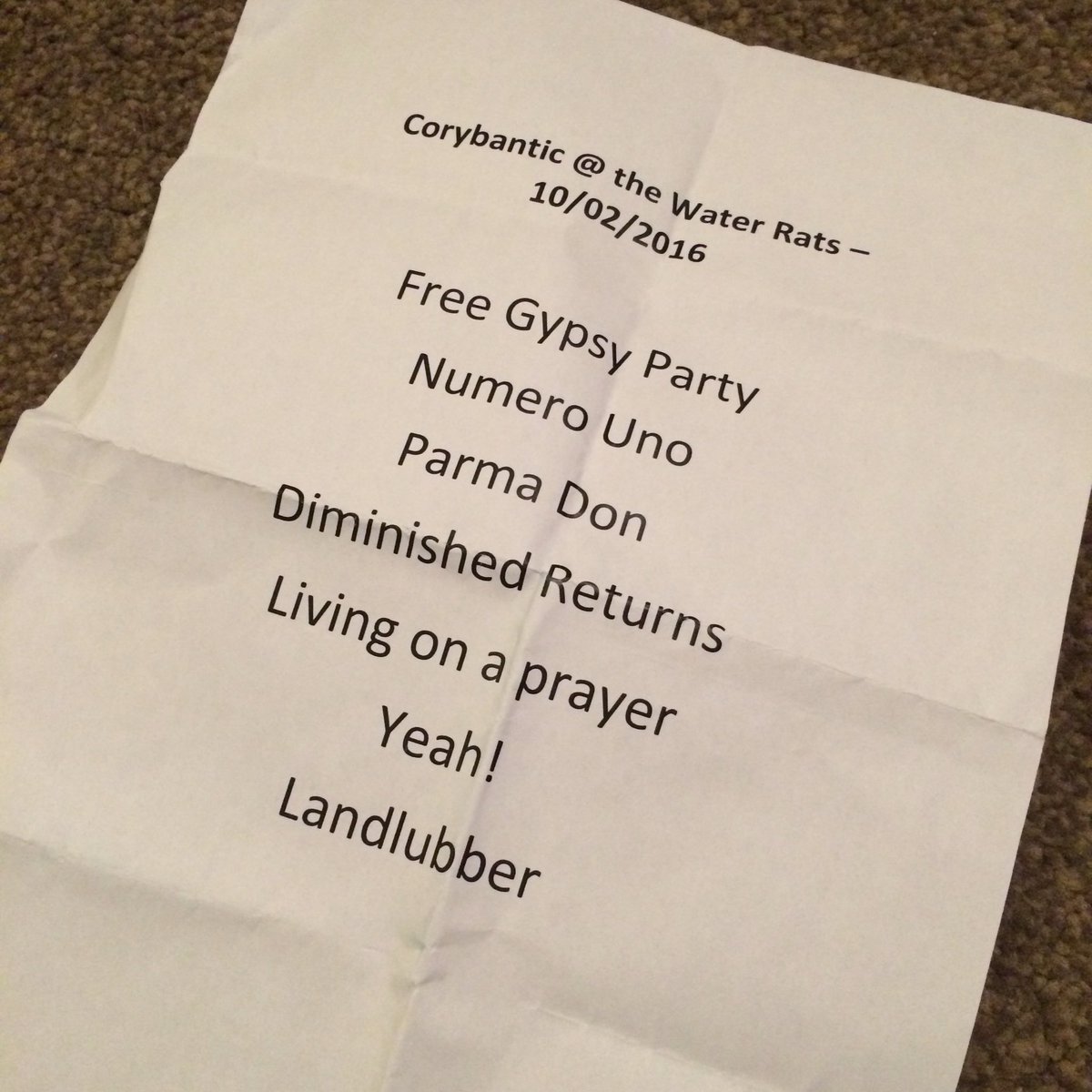 corybanticuk's tweet photo. Thanks to everyone who turned up tonight!! We like you!! https://t.co/hO9yDGLwUp