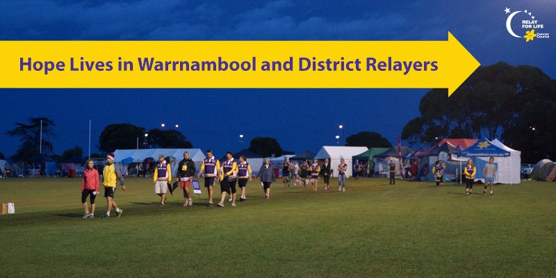 RelayForLifeAUS's tweet photo. Good luck today #Relayers &amp; beat cancer one step at a time! Show us your photos by tagging #RFLWarrnambool. https://t.co/3wNVD0nz4v