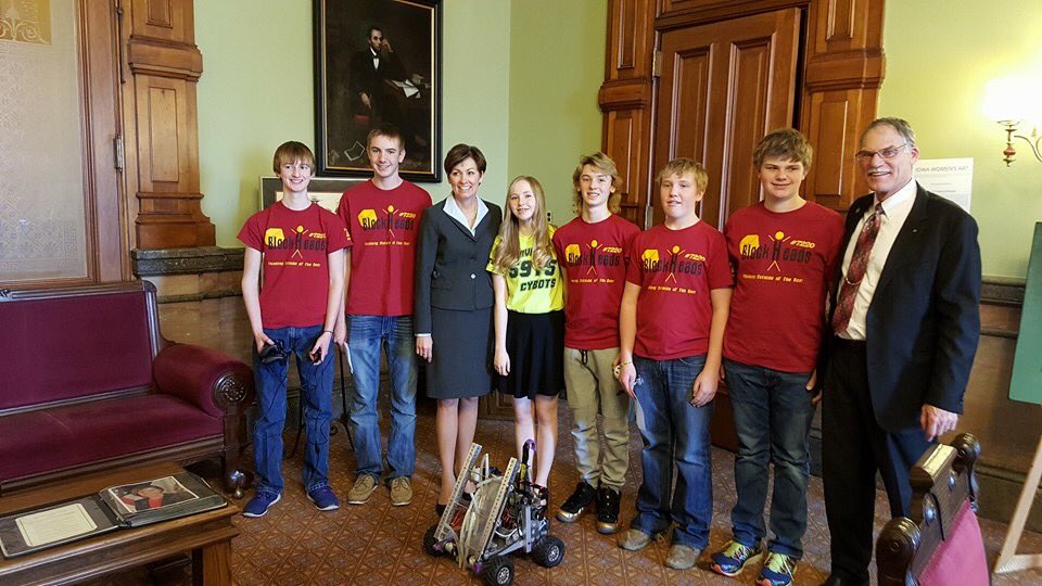 Great day at the capitol today promoting STEM to the legislatures and a meeting with Lt. Governor Kim Reynolds