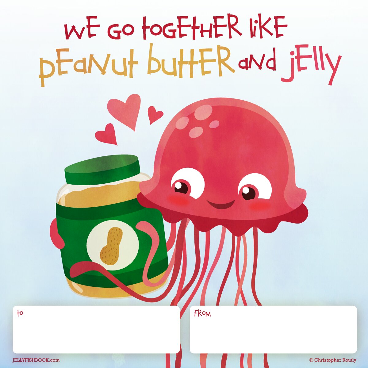 Made a #Jellyfish #Valentine for my boys to hand out. They're #free at JellyfishBook.com! #JellyfishBook
