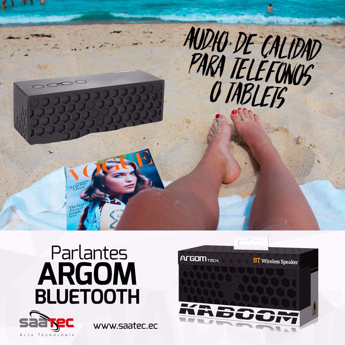 Saatec's tweet photo. En la playa en esta #temporada el protagonista es el parlante moderno #argom lo tenemos en stock https://t.co/0CoZjdQuZK