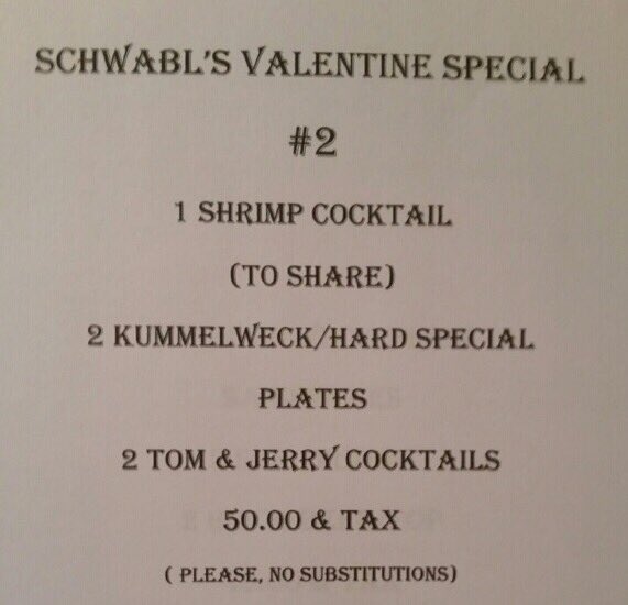 Please join us this weekend! #valentinesday #beefonweck #tomandjerry #schwabls