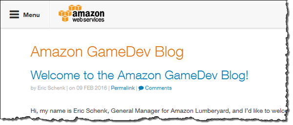 AWSstartups's tweet image. Keep up with our work on game development on the new Amazon GameDev Blog. oak.ctx.ly/r/4a79h