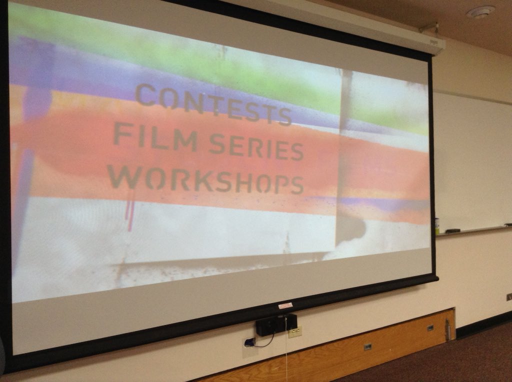 MaloneCommArts's tweet photo. The pizza is hot! The films are ready, so come on over to CL49 for "Winners 2015!" #TheOpenFrame https://t.co/92n5USS6Dn
