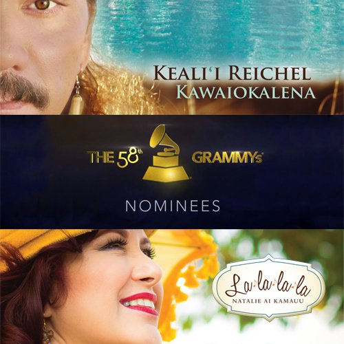 Monday is <a href="/TheGRAMMYs/">The GRAMMYs</a>! Keali'i Reichel and Natalie Ai Kamauu are nominated for Best Regional Roots Music Album!