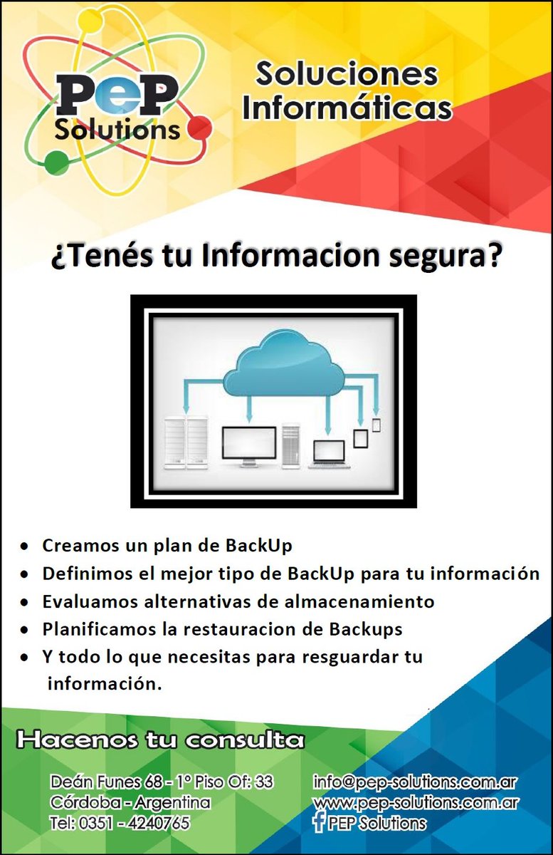 PePSolutions's tweet photo. ☆ Resguarda tu info! ☆... consultanos #pepsolutions https://t.co/F73S6YCReI