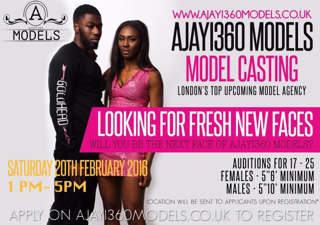 UniqueMerv's tweet image. @ajayi360models are looking for fresh new faces. Apply via  ajayi360models.co.uk  #ModelCastings #ClosedAudtions