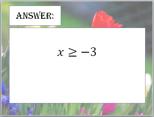 ms_kgorman's tweet photo. Pay attention to the inequality! #question6 and the answer to #question5. #alg2quizreview https://t.co/IDVyyYLJXr