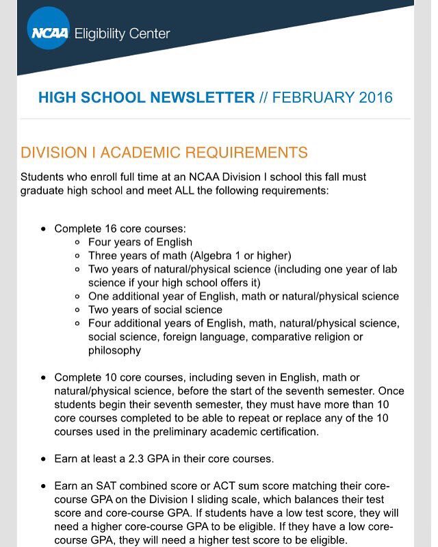 Prospects Parents Coaches

Familiarize Self With New NCAA Academic Requirements

Without Grades Skills Mean Nothing