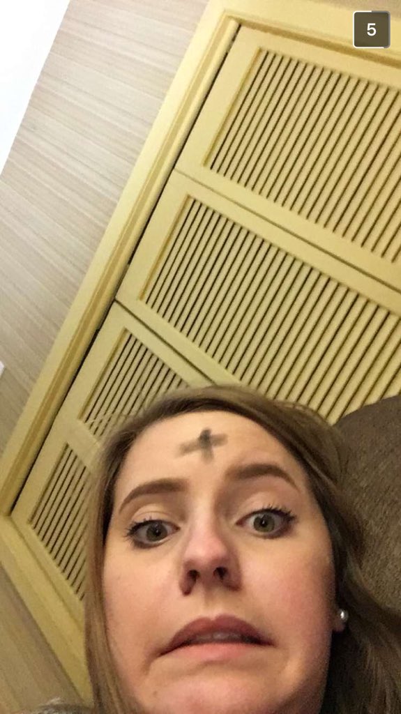 when you're catholic &amp; you forget to go to church on ash wednesday