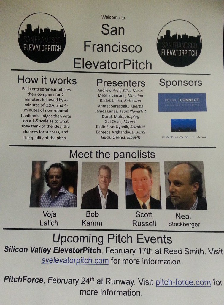 TeknoJump's tweet photo. 3 şirketimiz bu akşam "San Francisco Elevator Pitch"te ABD'deki ilk topluluk sunumlarını yapıyorlar. https://t.co/w754YXeyf6