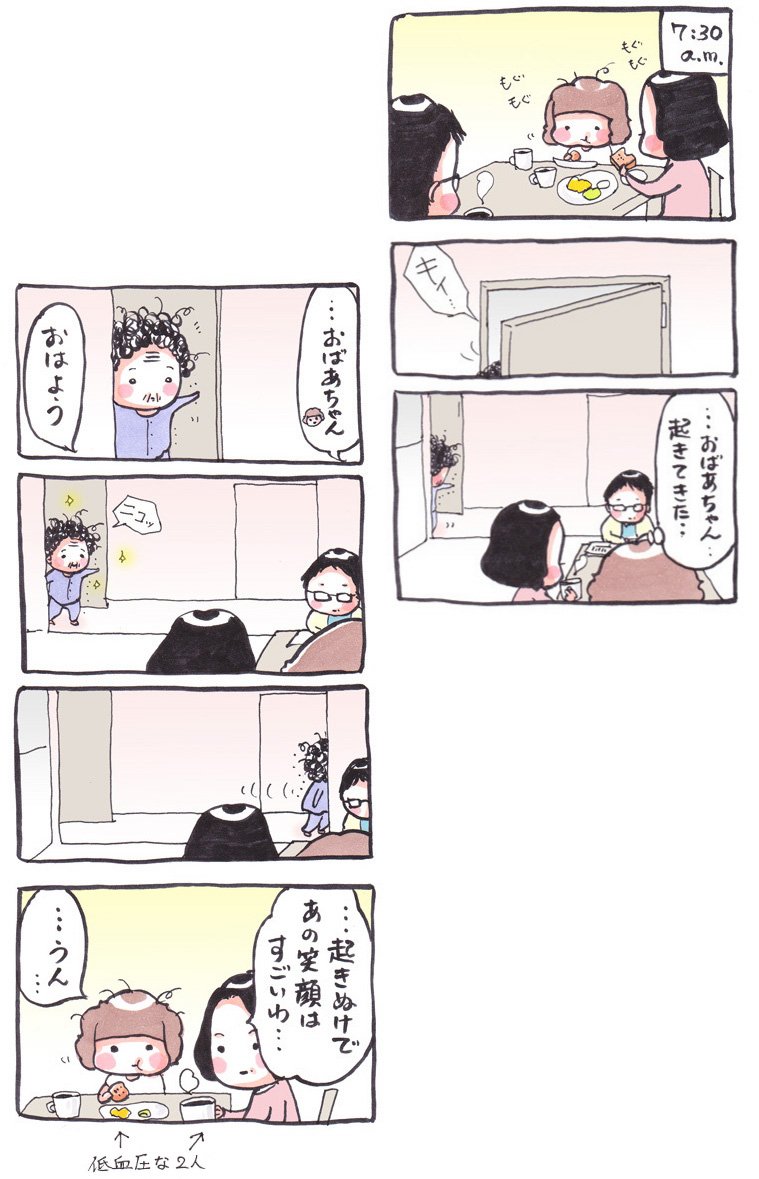 「おはよう」
#漫画 #イラスト #2014年8月 