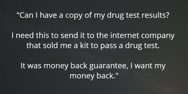 HireRight's tweet photo. Creative reasons for a failed drug test: https://t.co/nPMqHDXkon | #recruitingjokes https://t.co/fs7bu9AIcN
