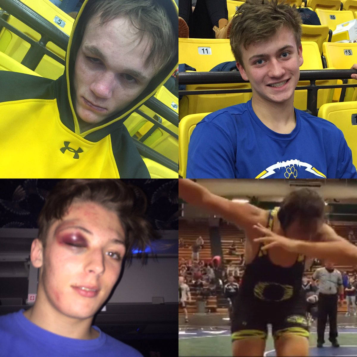 MelissaMac1010's tweet photo. Congrats to these 4 moving on to State Wrestling Finals!! @A_Rob6 @cooperlegas @tylergleed42 #ColtonFlygare https://t.co/yE8YXCDfBq