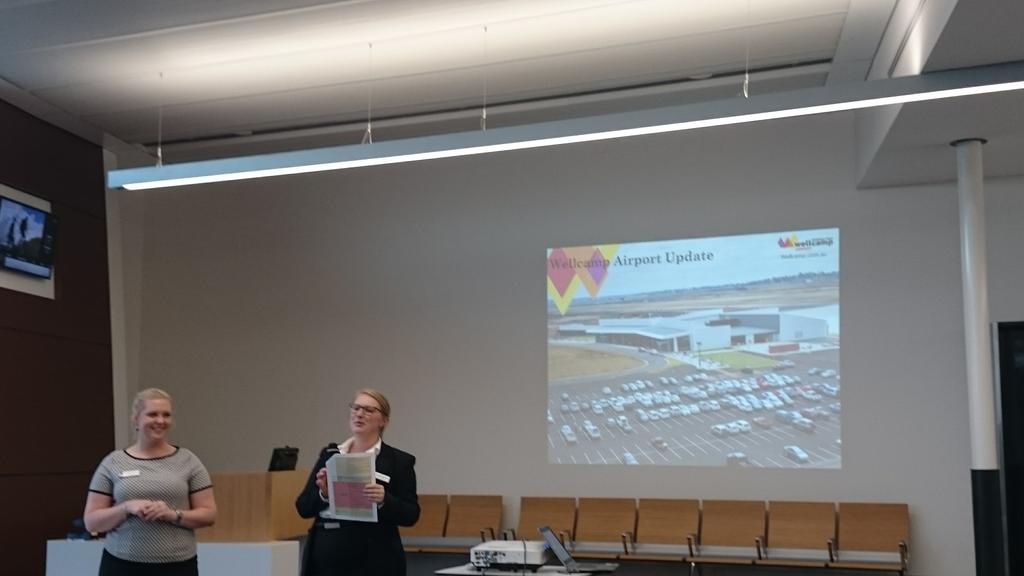 twbfutureleader's tweet photo. Chanele and Kathryn doing a great job as our MCs tonight @WellcampAirport #futureleaders #Toowoomba #newskills https://t.co/B5MyI9qP5D