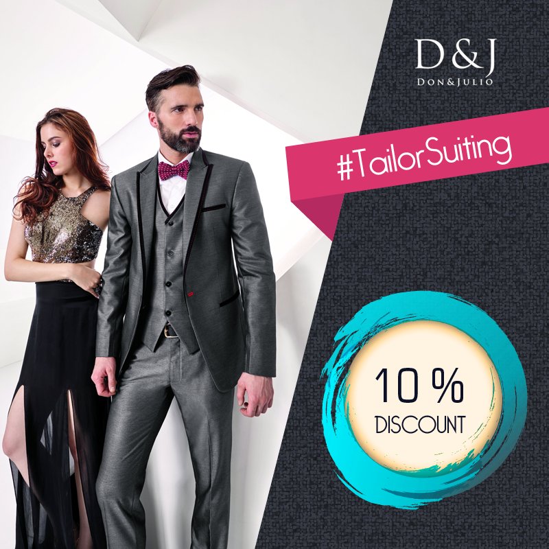 Go #TailorSuiting with 10% Off* on our suits. Codes available on our websites.
bit.ly/1SLC0xE