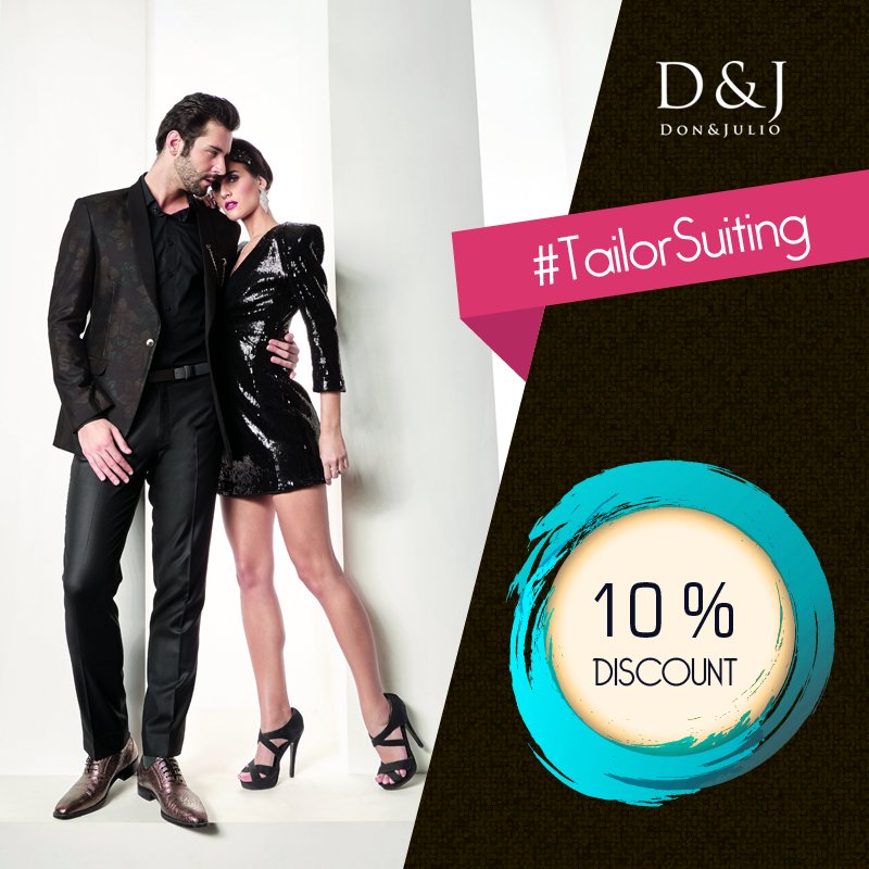 Go #TailorSuiting with 10% Off* on our suits. Codes available on our website at bit.ly/1Y4ofIx
#CustomFit